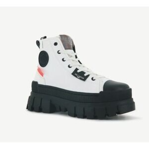Palladium Revolt Hi TX Women's Platform Boots Lug Sole Ankle Boots 6.5 WHITE NIB